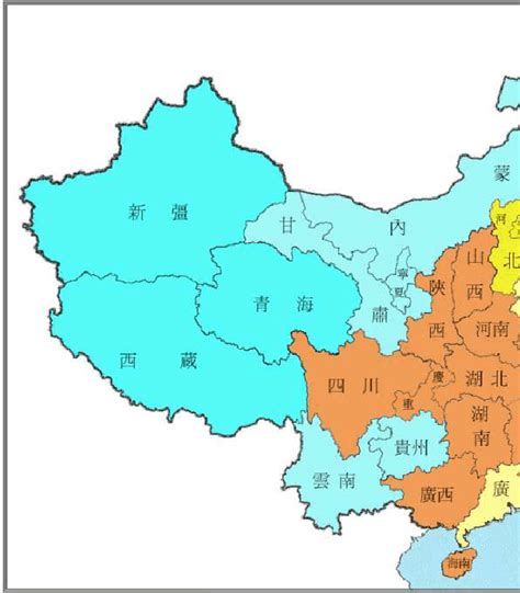 中国分省地图